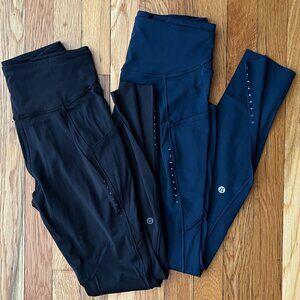 Lululemon Fast and Free High-Rise Tight 28" – Black & Navy – Size 6